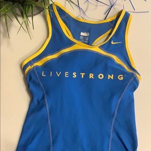 NIKE FIT DRY BLUE AND YELLOW TANK SIZE SMALL